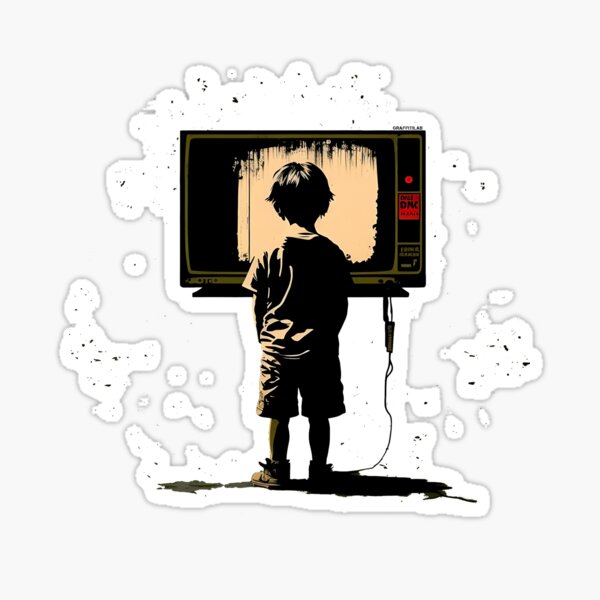Artikelvorschau, Ein Junge und Fernsehen entworfen und verkauft von GraffitiLab.