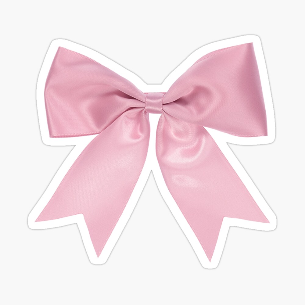 pink bow Sticker for Sale by angelic1998