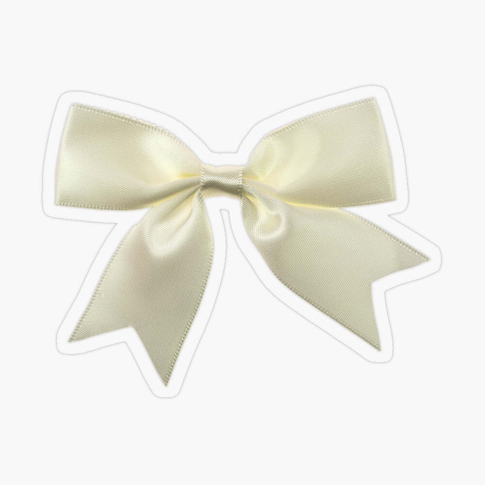 ivory bow Sticker for Sale by verycoolandnice