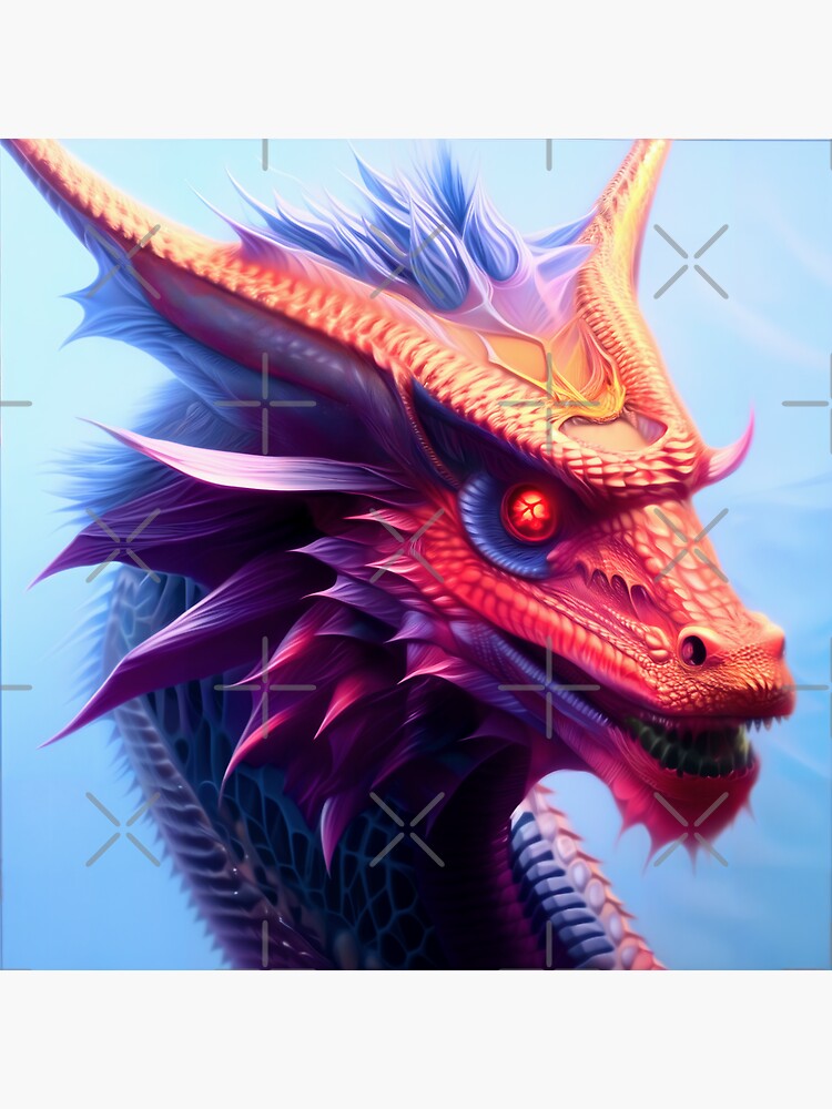 Thumbnail 3 of 3, Sticker, Crystal Dragons Series #31: Menace Baleful designed and sold by dragynrain.