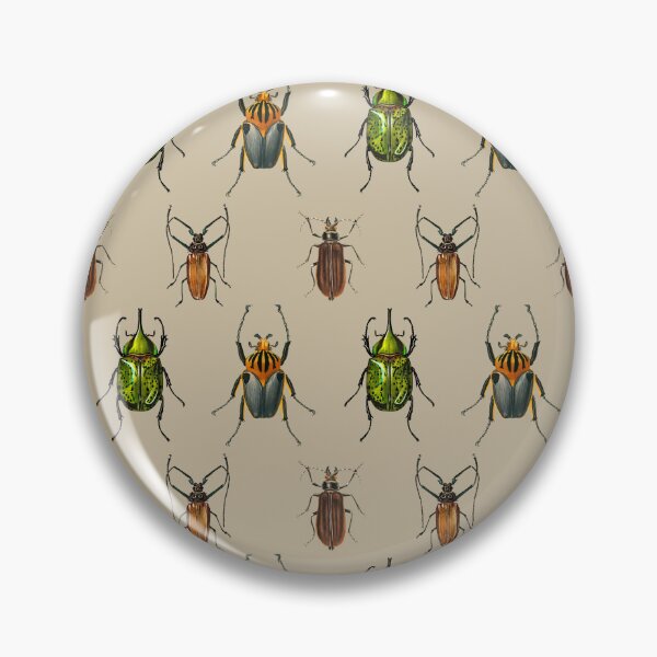 Item preview, Vintage Beetle Pattern 1 on Brown designed and sold by Melissa Mielke.