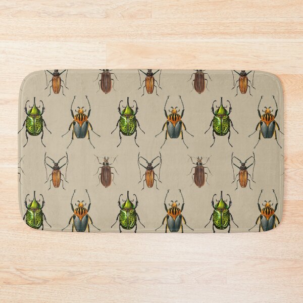 Item preview, Vintage Beetle Pattern 1 on Brown designed and sold by Melissa Mielke.