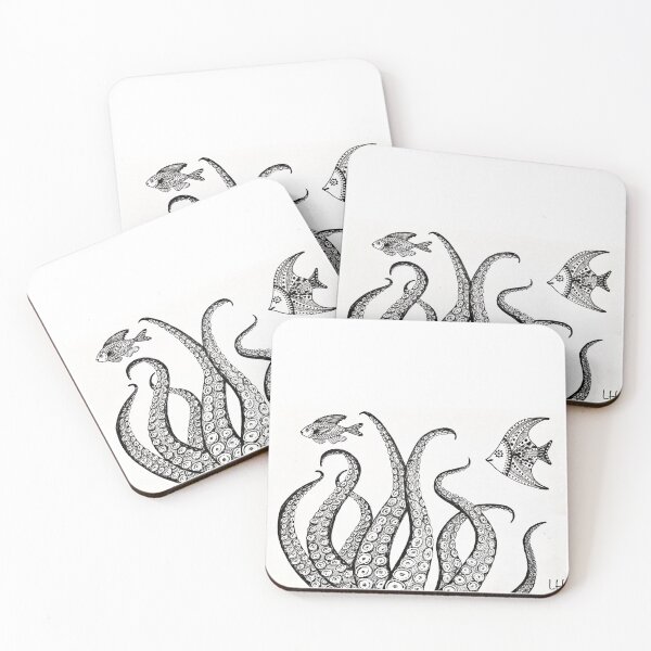 Item preview, Octopus and tropical fish designed and sold by LiliyaHarpe.