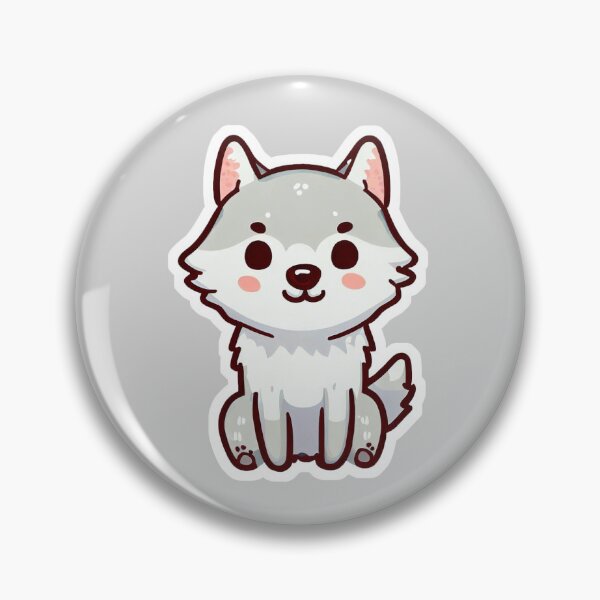 Item preview, Cute Silver Wolf Sitting designed and sold by ItsRiskyy.
