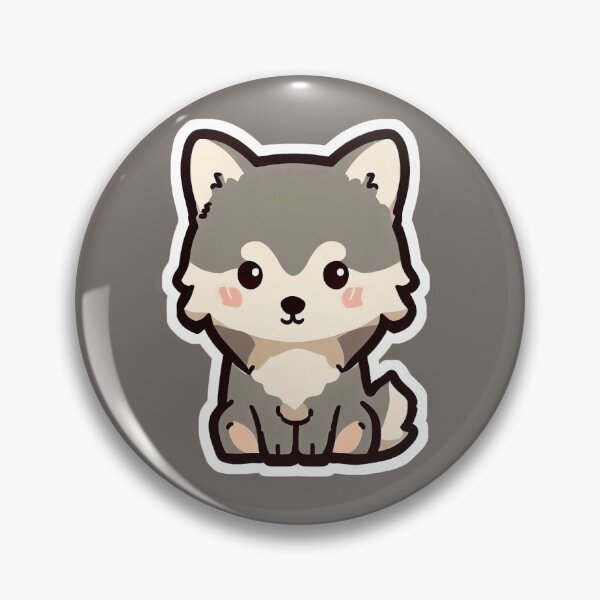 Item preview, Cute Dark Grey Wolf Sitting designed and sold by ItsRiskyy.