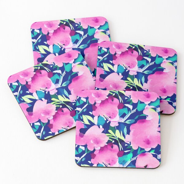 Aperçu de l'œuvre Floral rose et bleu créée et vendue par calibrit.