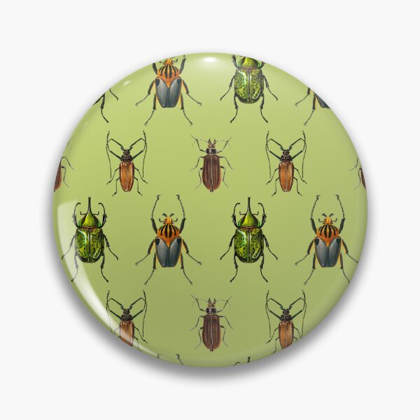 Item preview, Vintage Beetle Pattern 1 on Light Green designed and sold by Melissa Mielke.
