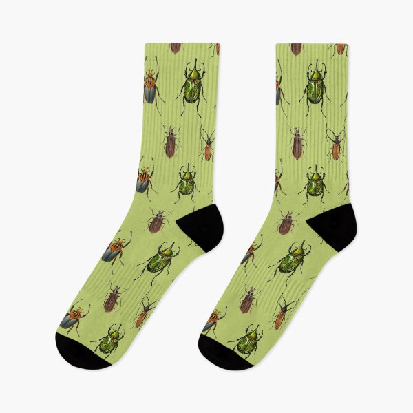 Item preview, Vintage Beetle Pattern 1 on Light Green designed and sold by Melissa Mielke.