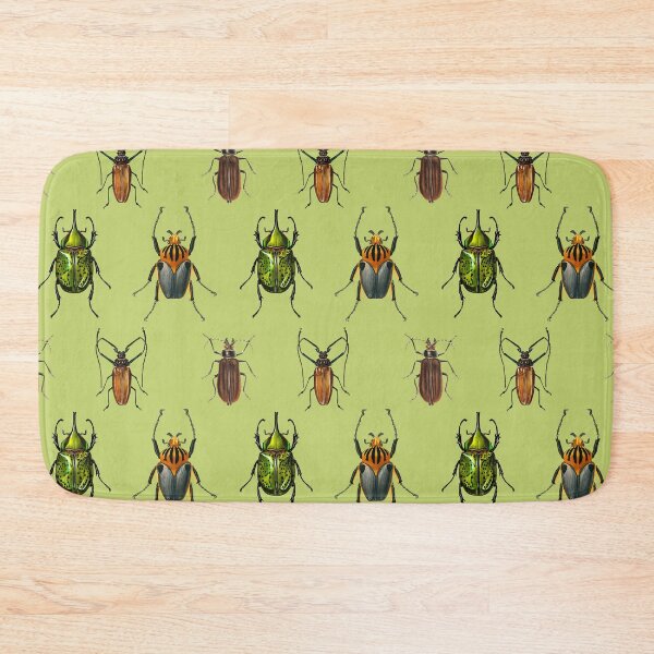 Item preview, Vintage Beetle Pattern 1 on Light Green designed and sold by Melissa Mielke.