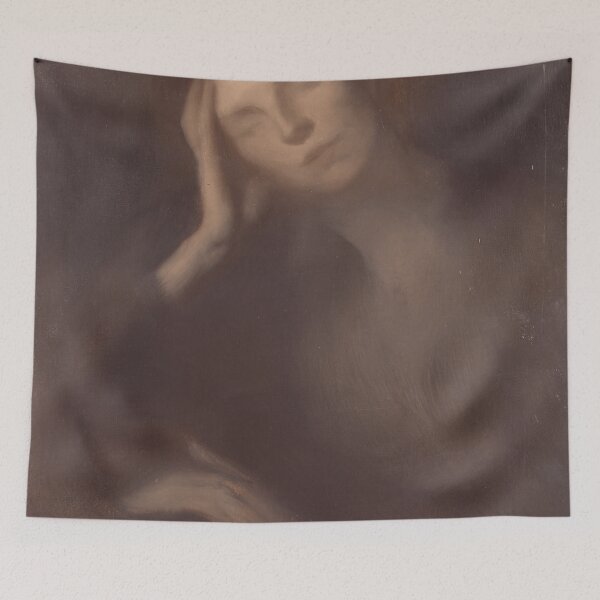 Item preview, Eugène Carrière Woman Leaning on a Table designed and sold by NouveauEra.