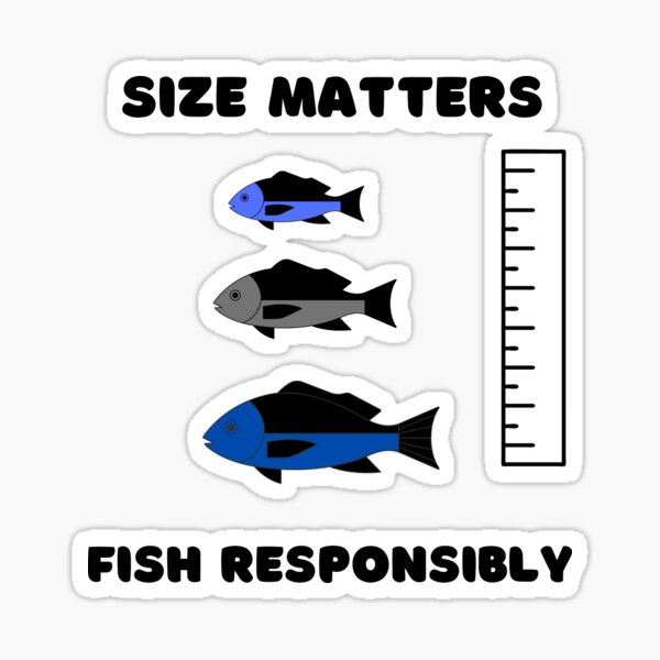 Is it legal? Fish Size Limit Fish Chart Sticker for Sale by