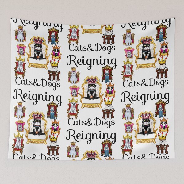Item preview, Reigning Cats and Dogs Panting Dog Puppy King designed and sold by Bloomin'  Arty Families.