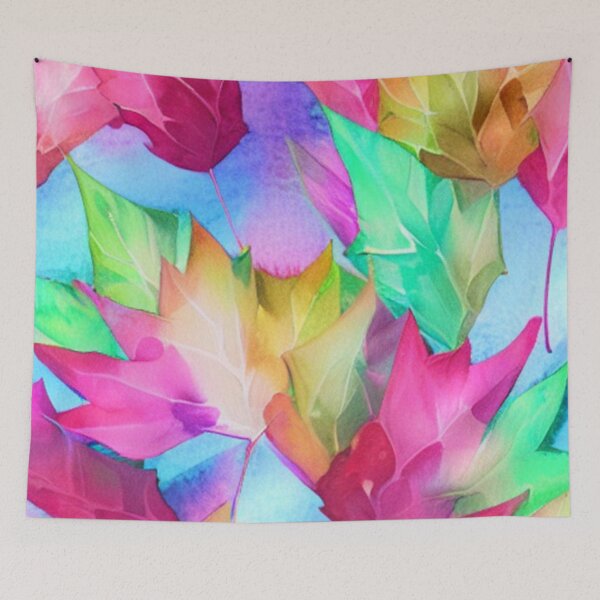 Artikelvorschau, Abstraktes buntes Blatt-Muster entworfen und verkauft von calibrit.