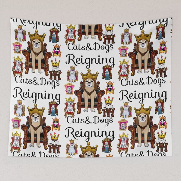 Item preview, Reigning Cats and Dogs Panting Dog Puppy King designed and sold by Bloomin'  Arty Families.