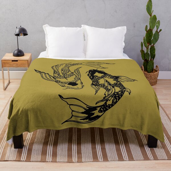 Item preview, Yin Yang Koi Carp Fish Illustration Tattoo Style designed and sold by taiche.