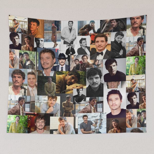 Item preview, Pedro Pascal Abstract Seamless Collage designed and sold by GoghGetta.