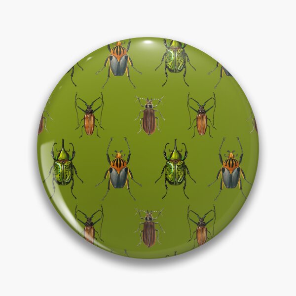Item preview, Vintage Beetle Pattern 1 on Green designed and sold by Melissa Mielke.