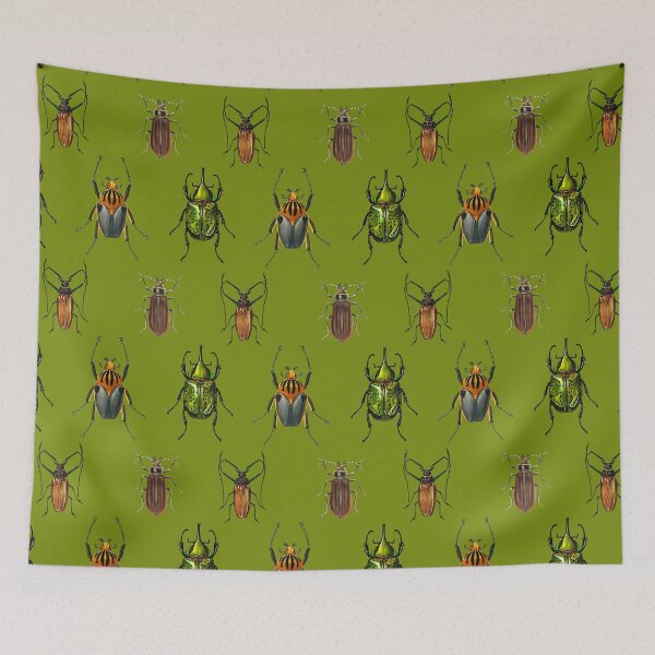 Item preview, Vintage Beetle Pattern 1 on Green designed and sold by Melissa Mielke.