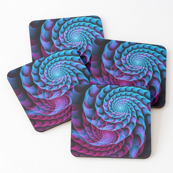 Item preview, Vibrant Flowing Abstract Fractal Spiral Shells Background designed and sold by origoo.