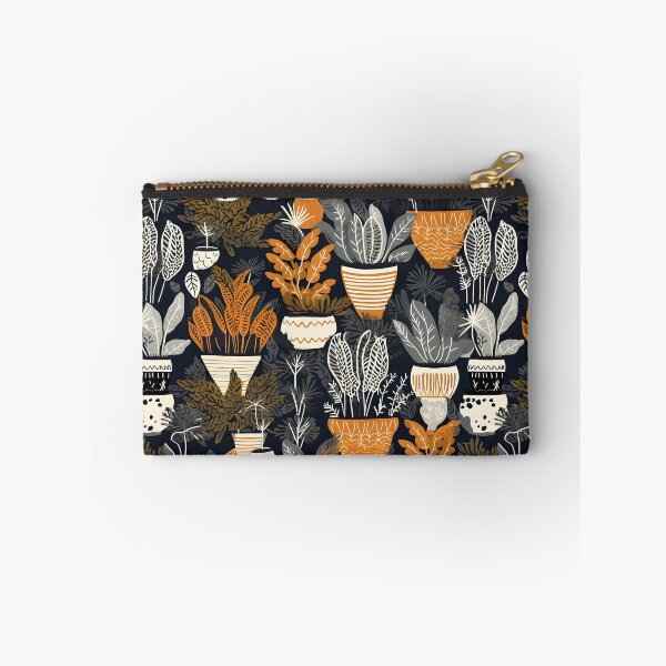 Item preview, Orange and Grey Potted Plants Pattern designed and sold by Brainless Art.