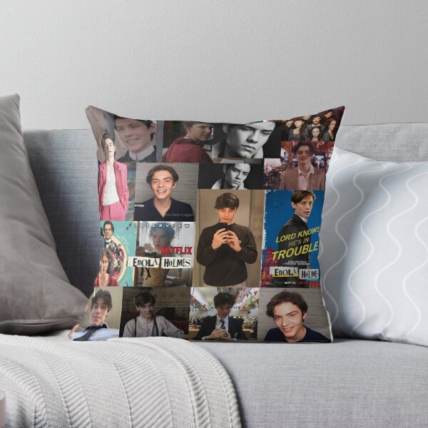 Louis Partridge Collage Throw Pillow for Sale by laumazu