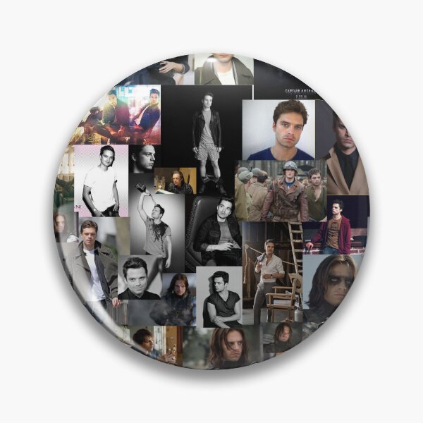 Item preview, Sebastian Stan Seamless Squarish Photo Collage designed and sold by GoghGetta.