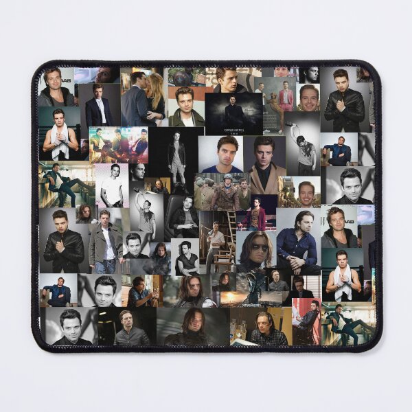 Item preview, Sebastian Stan Seamless Squarish Photo Collage designed and sold by GoghGetta.