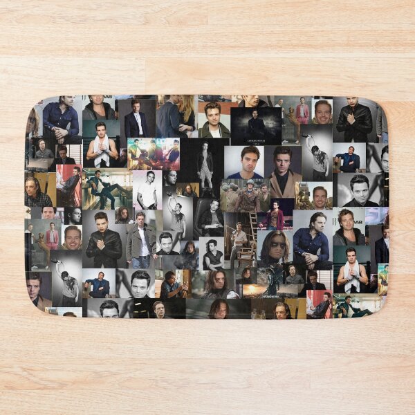 Item preview, Sebastian Stan Seamless Squarish Photo Collage designed and sold by GoghGetta.