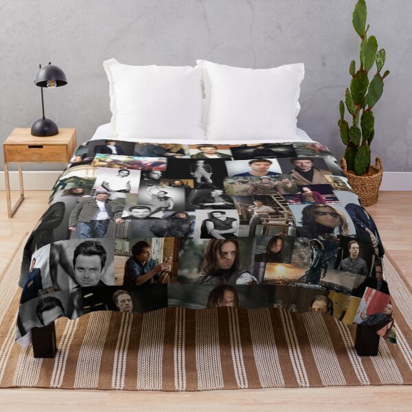 Item preview, Sebastian Stan Seamless Squarish Photo Collage designed and sold by GoghGetta.