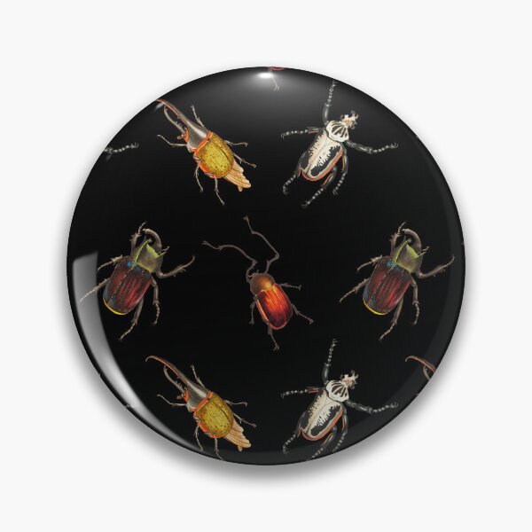 Item preview, Vintage Beetle Pattern 2 on Black designed and sold by Melissa Mielke.