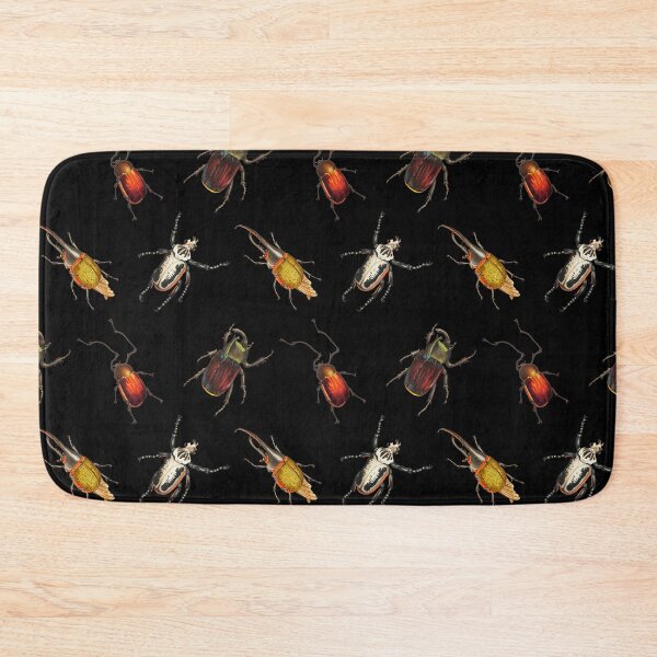 Item preview, Vintage Beetle Pattern 2 on Black designed and sold by Melissa Mielke.