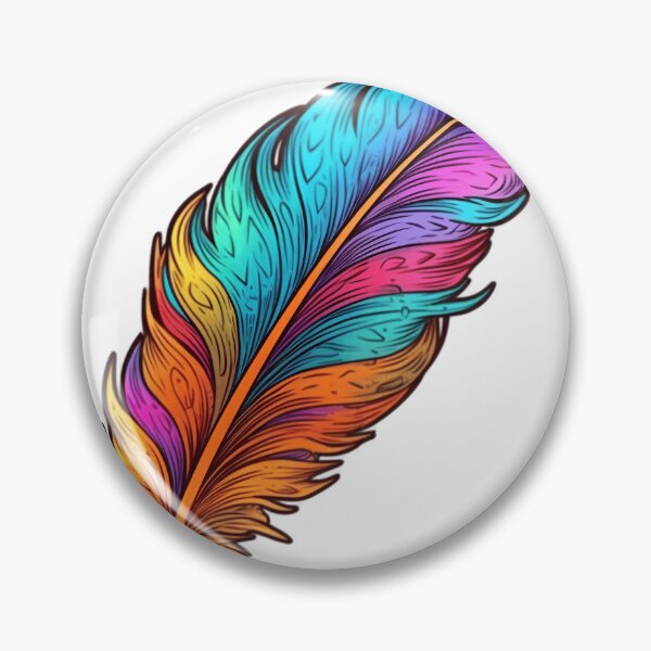 Item preview, Colorful Scribble Feather designed and sold by ArtOutlaws.