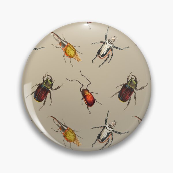 Item preview, Vintage Beetle Pattern 2 on Brown designed and sold by Melissa Mielke.