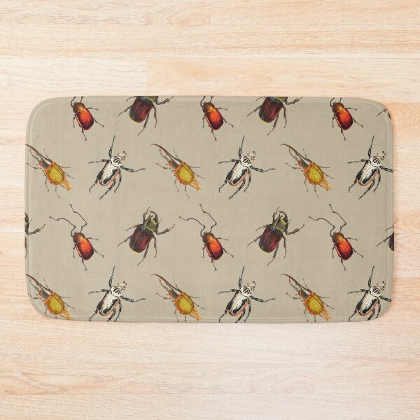 Item preview, Vintage Beetle Pattern 2 on Brown designed and sold by Melissa Mielke.