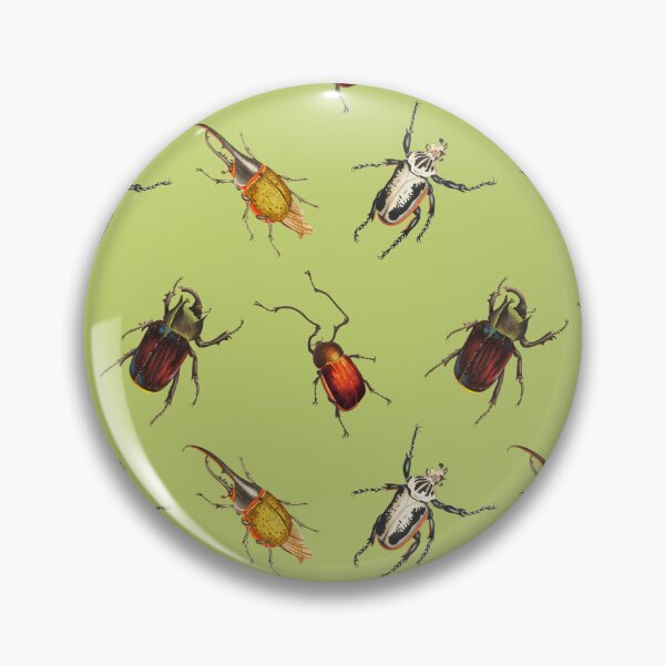 Item preview, Vintage Beetle Pattern 2 on Light Green designed and sold by Melissa Mielke.