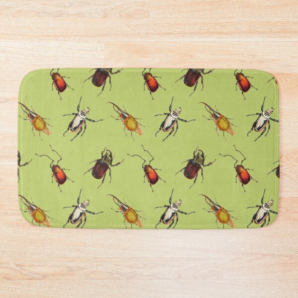 Item preview, Vintage Beetle Pattern 2 on Light Green designed and sold by Melissa Mielke.