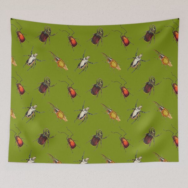 Item preview, Vintage Beetle Pattern 2 on Green designed and sold by Melissa Mielke.