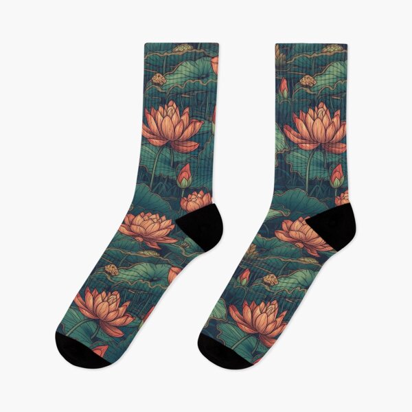 Item preview, Pink Lotus Flower Field Seamless Pattern designed and sold by Supra-Mundane.