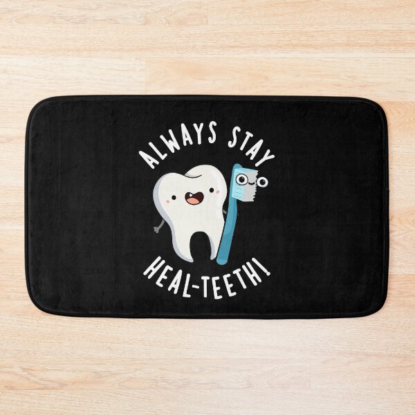 Item preview, Always Stay Heal-teeth Funny Dental Puns (Dark BG) designed and sold by punnybone.