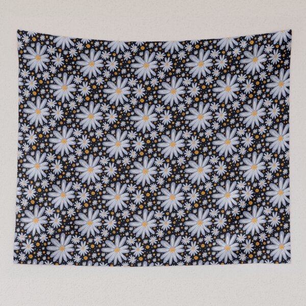 Item preview, Blue acrylic Daisy wash on black designed and sold by SarahMac39.