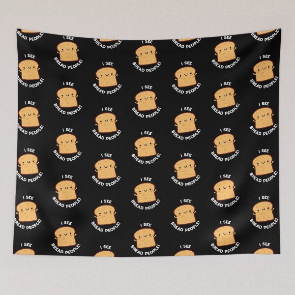 Item preview, I See Bread People Funny Movie Quote Pun (Dark BG) designed and sold by punnybone.