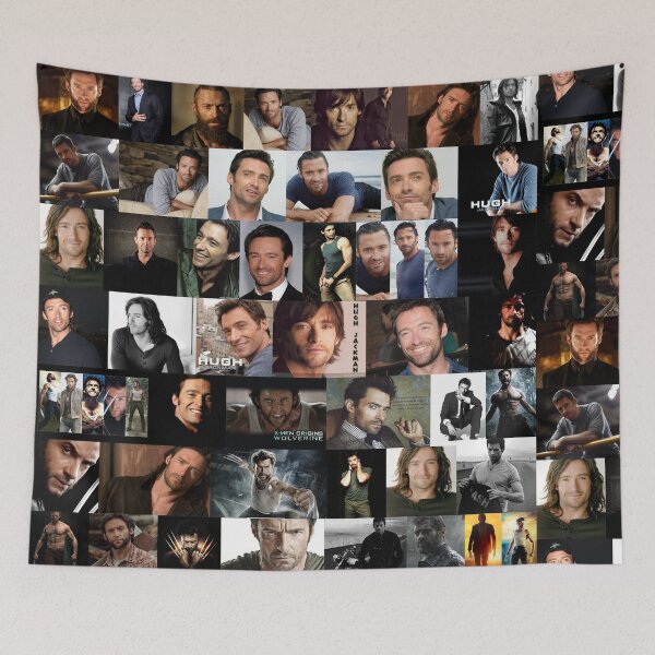 Item preview, Hugh Jackman Seamless Photo Collage designed and sold by GoghGetta.
