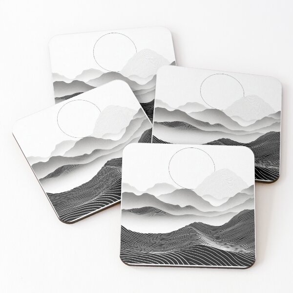 Item preview, Abstract minimalist line art landscape design designed and sold by Feluceo.