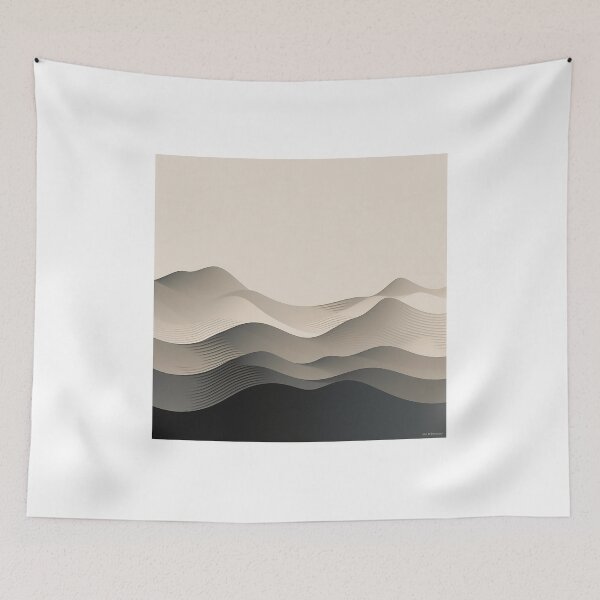 Item preview, Wavy abstract minimalist line art design designed and sold by Feluceo.