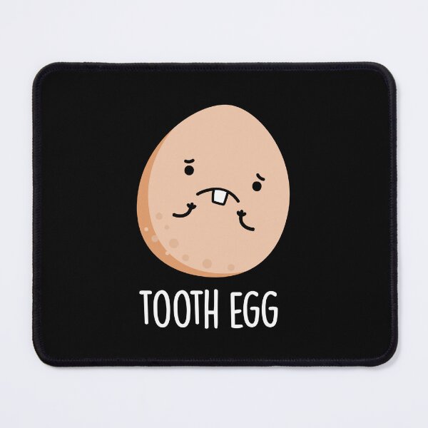 Item preview, Tooth Egg Toothache Funny Dental Puns (Dark BG) designed and sold by punnybone.