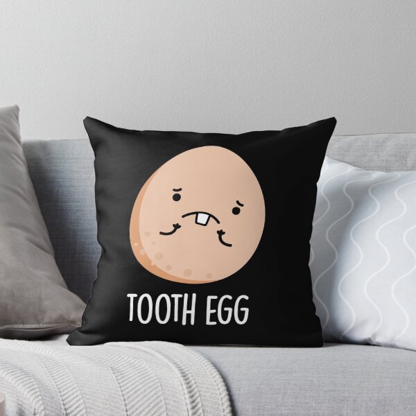 Item preview, Tooth Egg Toothache Funny Dental Puns (Dark BG) designed and sold by punnybone.