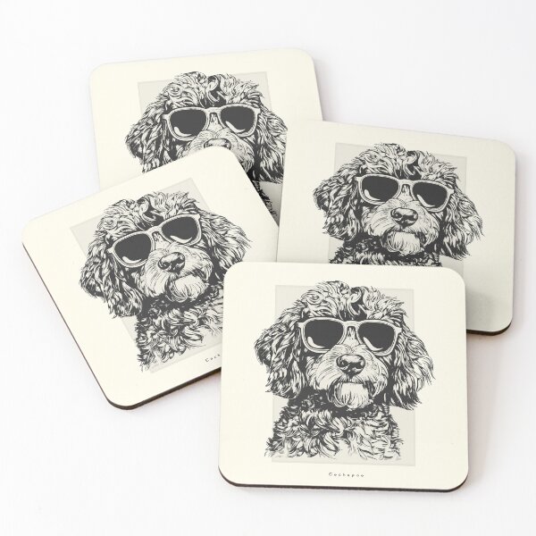 Item preview, Cockapoo Digital Sketch Drawing Illustration designed and sold by rafaeltto.