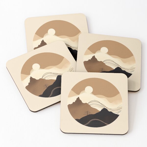 Item preview, Minimalist landscape digital minimalist abstract line art design designed and sold by Feluceo.