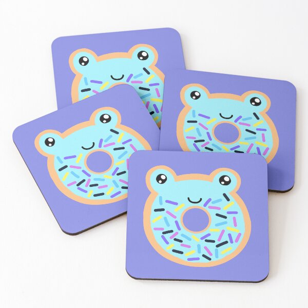 Item preview, Cute light blue frog donut designed and sold by charmednight.