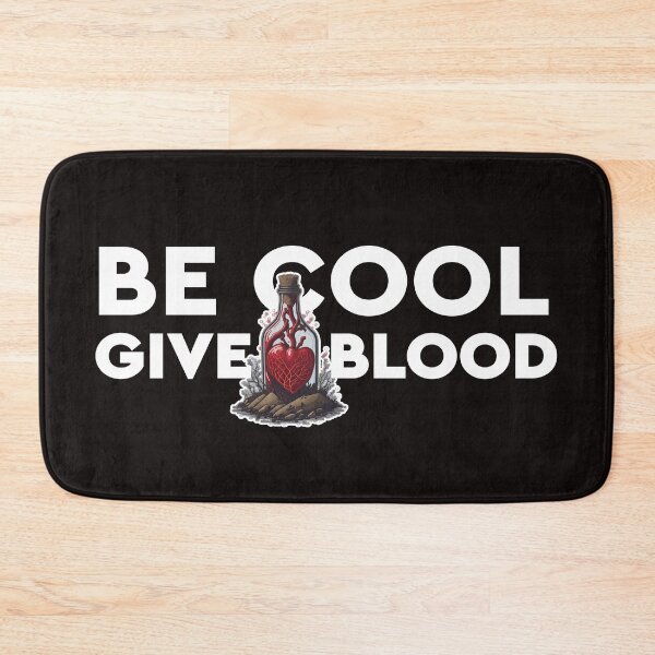 Item preview, Be Cool Give Blood Heart In SOS Bottle White Typography designed and sold by Zazizu.